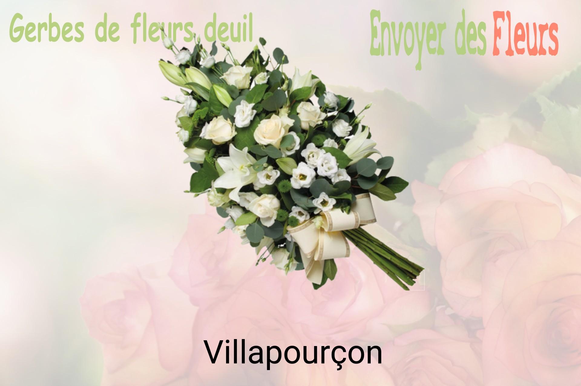 Gerbe de fleurs de deuil livrée à Villapourçon